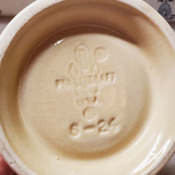 Pfaltzgraff Village Creamer #6-24 Brown Design on Cream Stoneware USA Made - Picture 3 of 13